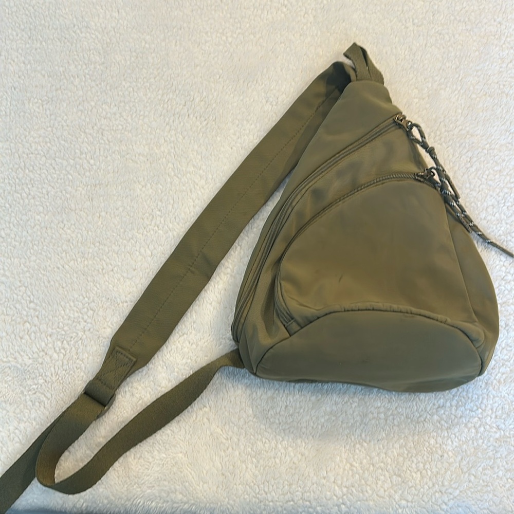 Olive green cross over bag